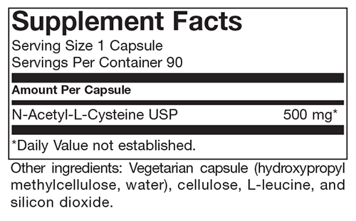 N-Acetyl-L-Cysteine 500 mg - Nutrascriptives