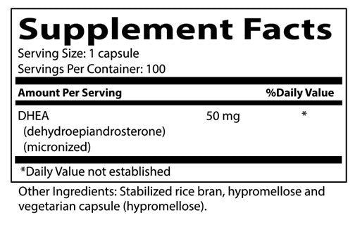 DHEA SR 50 mg - Nutrascriptives