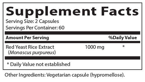 Red Yeast Rice 1000 mg - Nutrascriptives