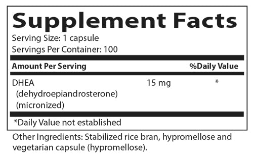 DHEA SR 15 mg - Nutrascriptives