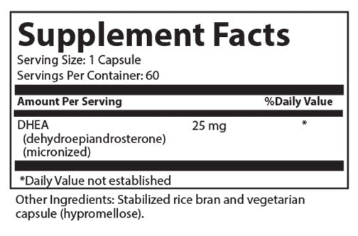 DHEA 25 mg - Nutrascriptives