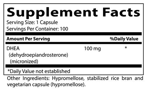 DHEA SR 100 mg - Nutrascriptives