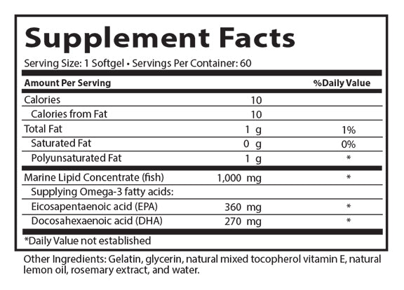 Marine Fish Oil (EPA/DHA) 1000 mg (360mg/270mg) - Nutrascriptives