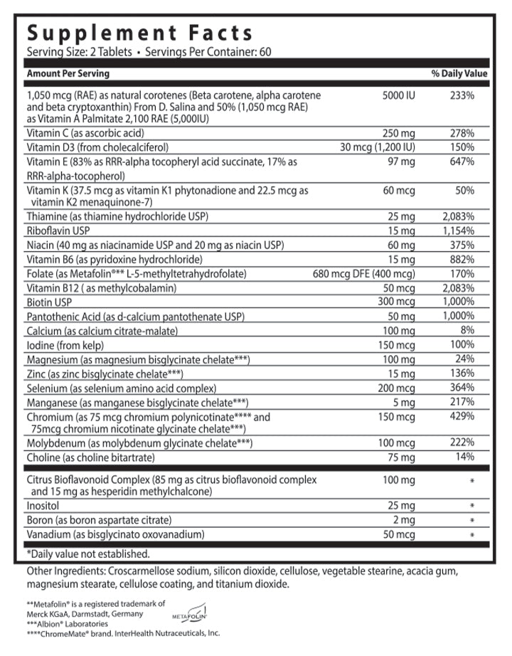 Daily Multiple 120 - Tablet - Nutrascriptives