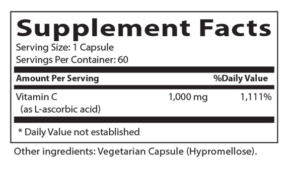 Vitamin C 1,000 mg - Nutrascriptives